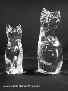 フランスの伝説的なガラスブランドDaum社の「クリスタルの猫